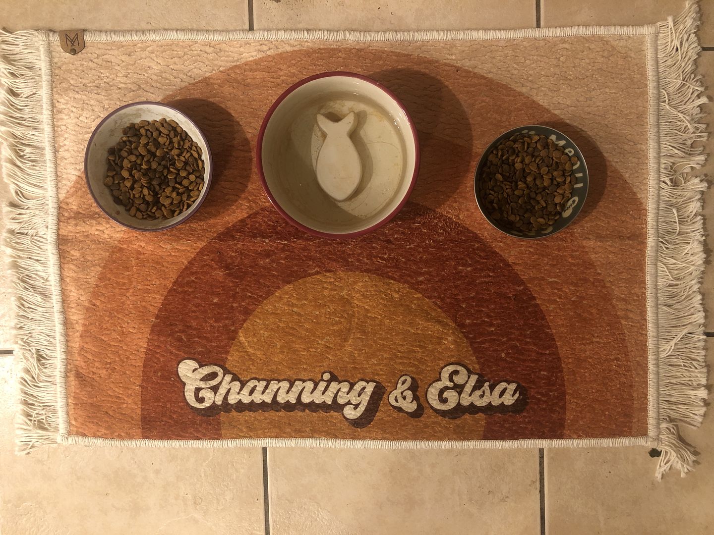 Customer photo review of Personalized Pet Placemat- Maude
