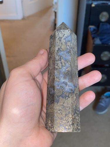 Customer photo review of Pyrite Agate Tower