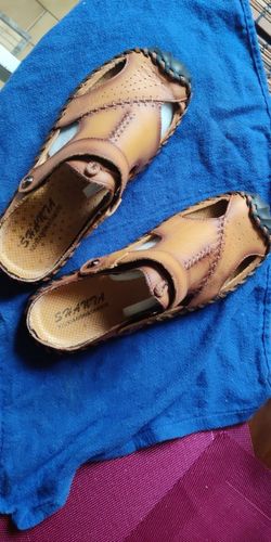 Customer photo review of Genuine Leather Classic Soft Sandals