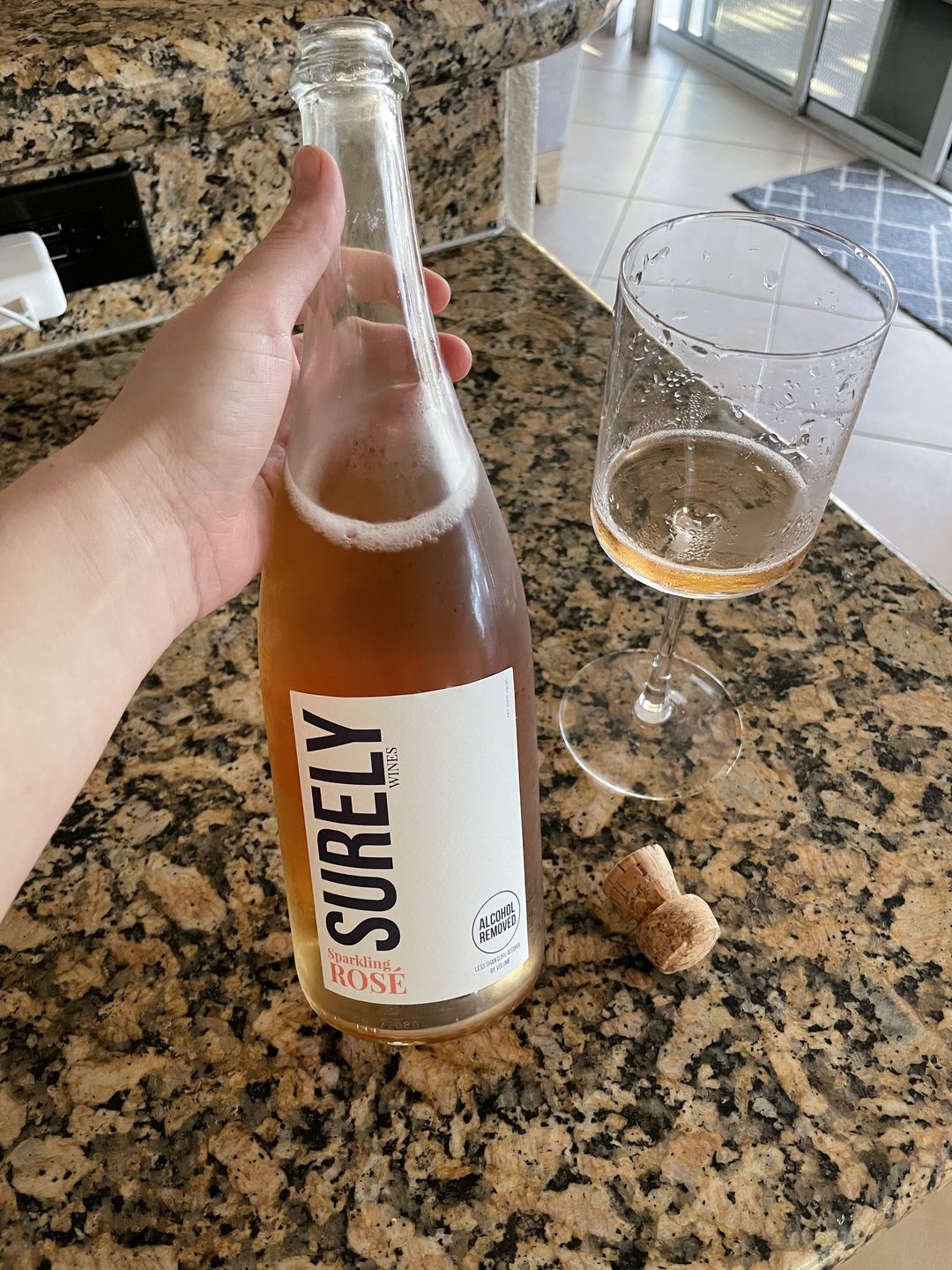Customer photo review of Surely Non-Alcoholic Sparkling Rosé