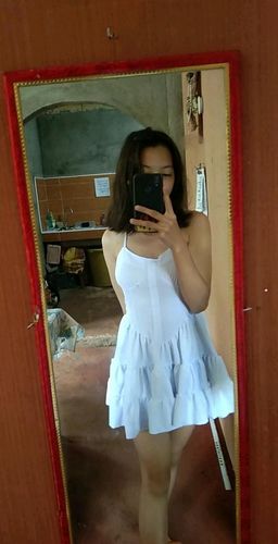 Customer photo review of BSCO Olivia White Dress Korean Fashion