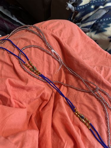 Customer photo review of Lux Blue Waist Beads
