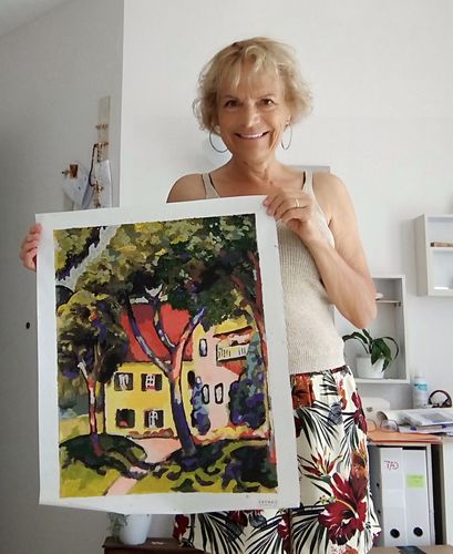 Customer photo review of Staudacher's House at the Tegernsee - Paint by Numbers