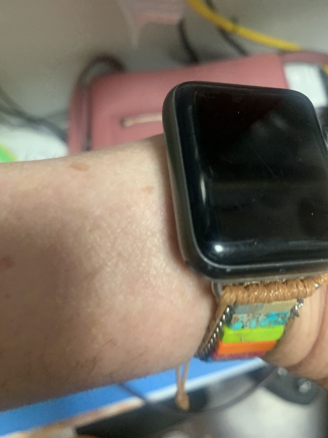 Customer photo review of Healing Chakra Protection Apple Watch Strap