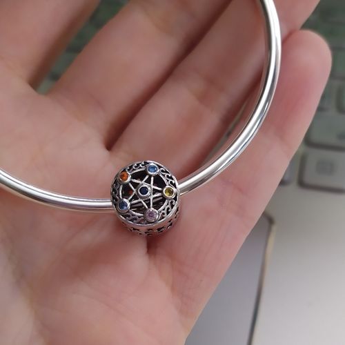 Customer photo review of 925 Sterling Silver 5-Pointed Star Charm
