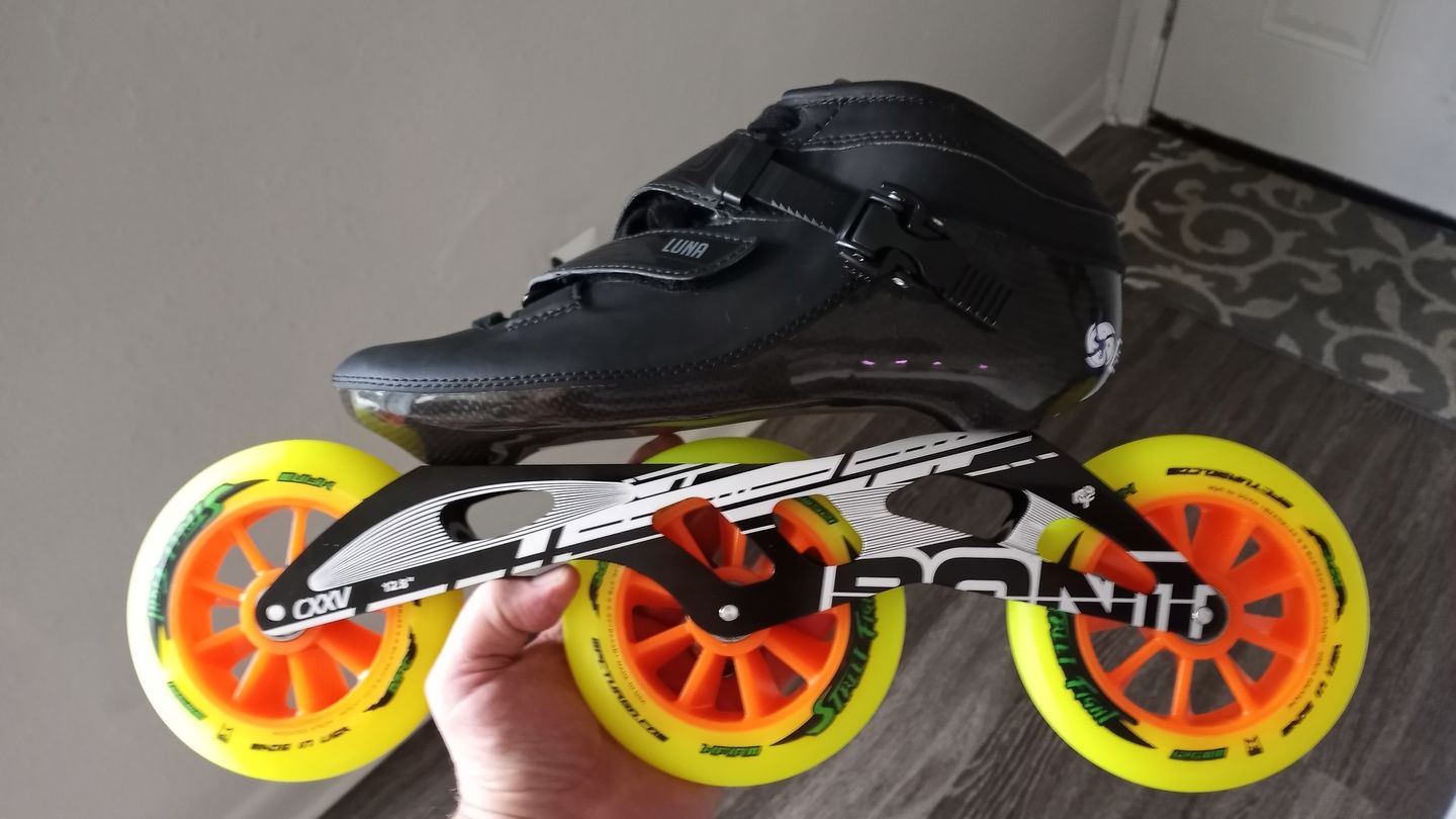 Customer photo review of Luna Inline Speed Skates