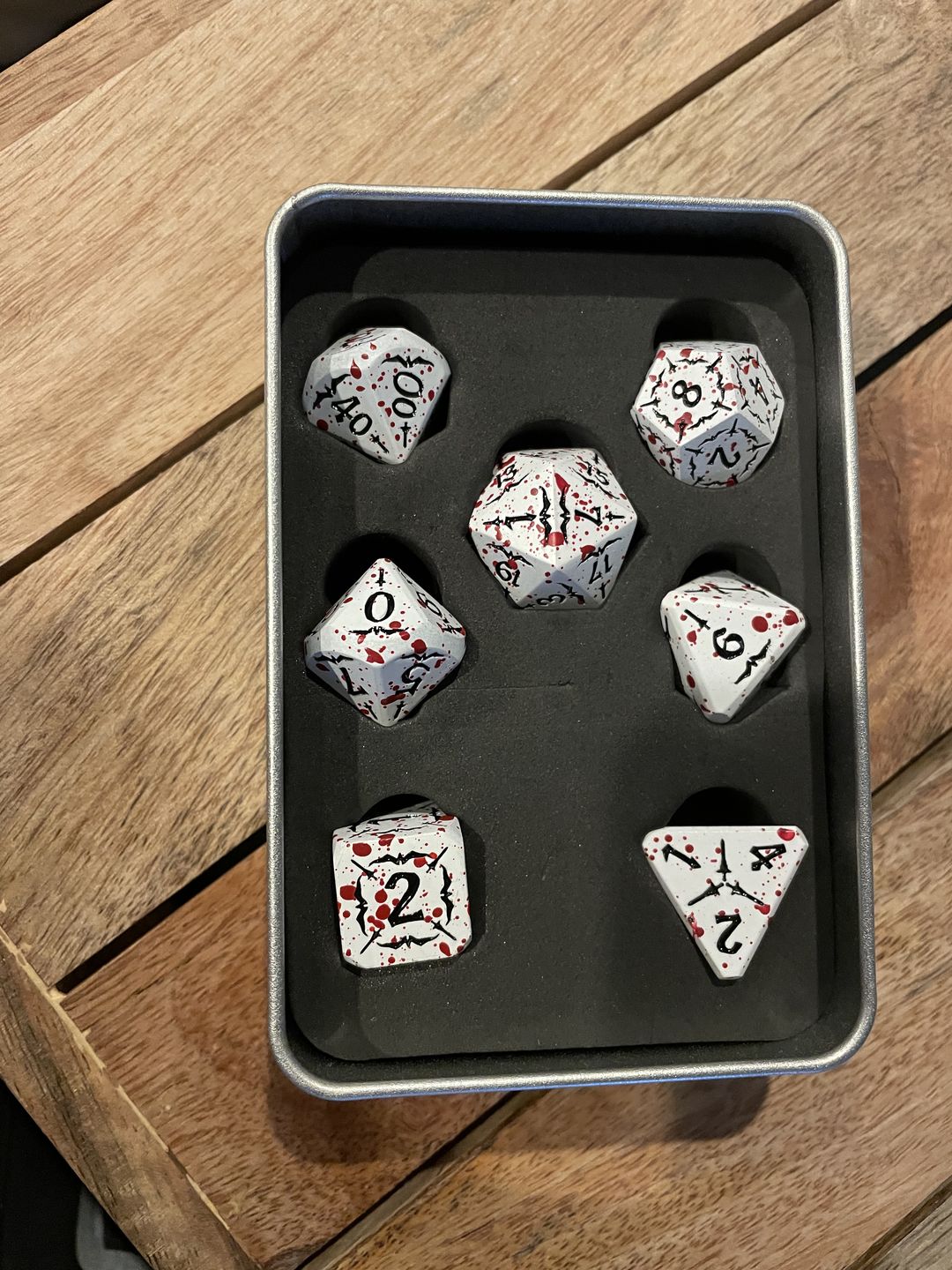 Customer photo review of THE SWORD OF VLAD METAL DICE SET