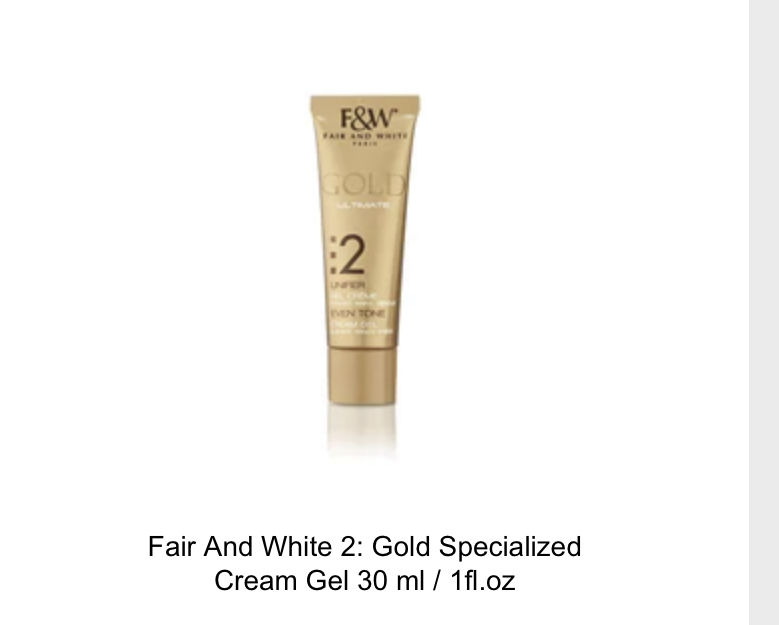 Customer photo review of Fair And White 2: Gold Specialized Cream Gel 30 ml / 1fl.oz