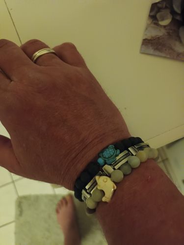 Customer photo review of "Turtle" tracking bracelet