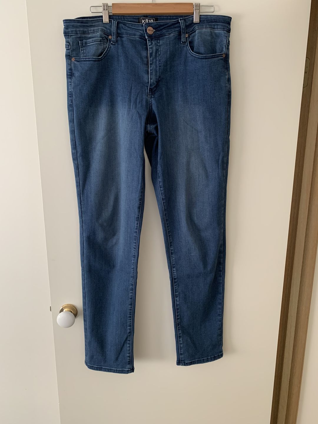 Customer photo review of Active Tapered Slim Fit Jeans - Indigo
