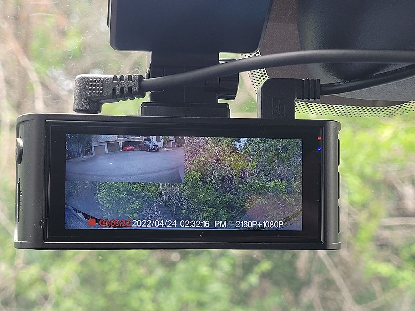 Customer photo review of Redtiger F7N 4K Dual Front and Rear Dash Cam With 64GB SD Card