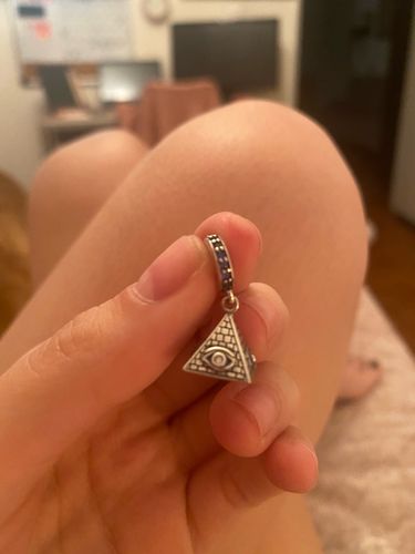 Customer photo review of 925 Sterling Silver Pyramid Charm