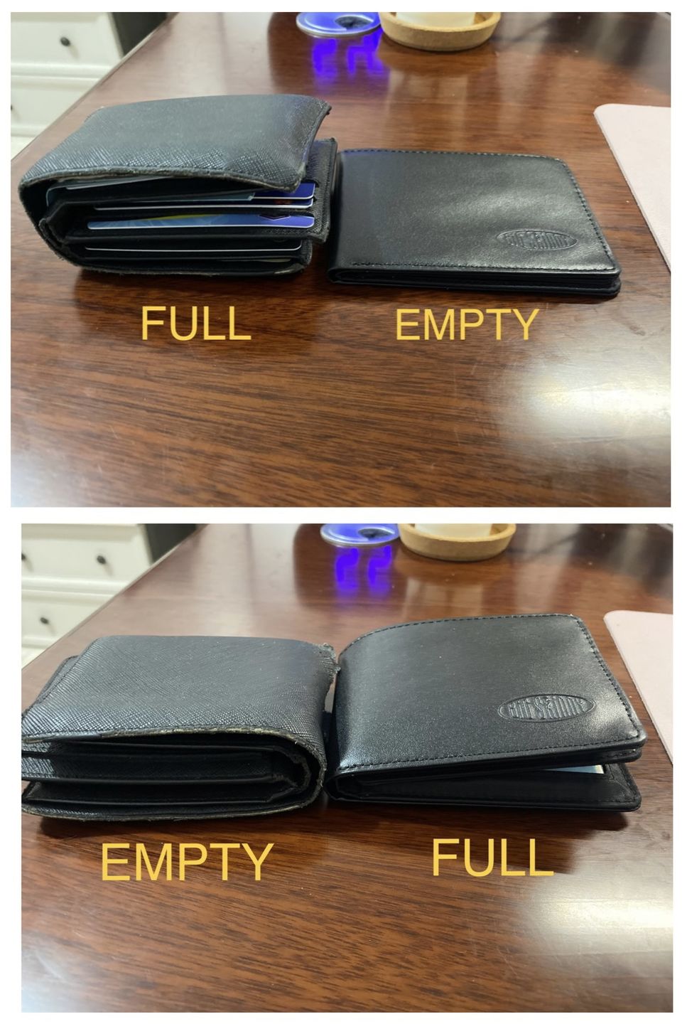Customer photo review of RFID Blocking Leather L-Fold Wallet Black