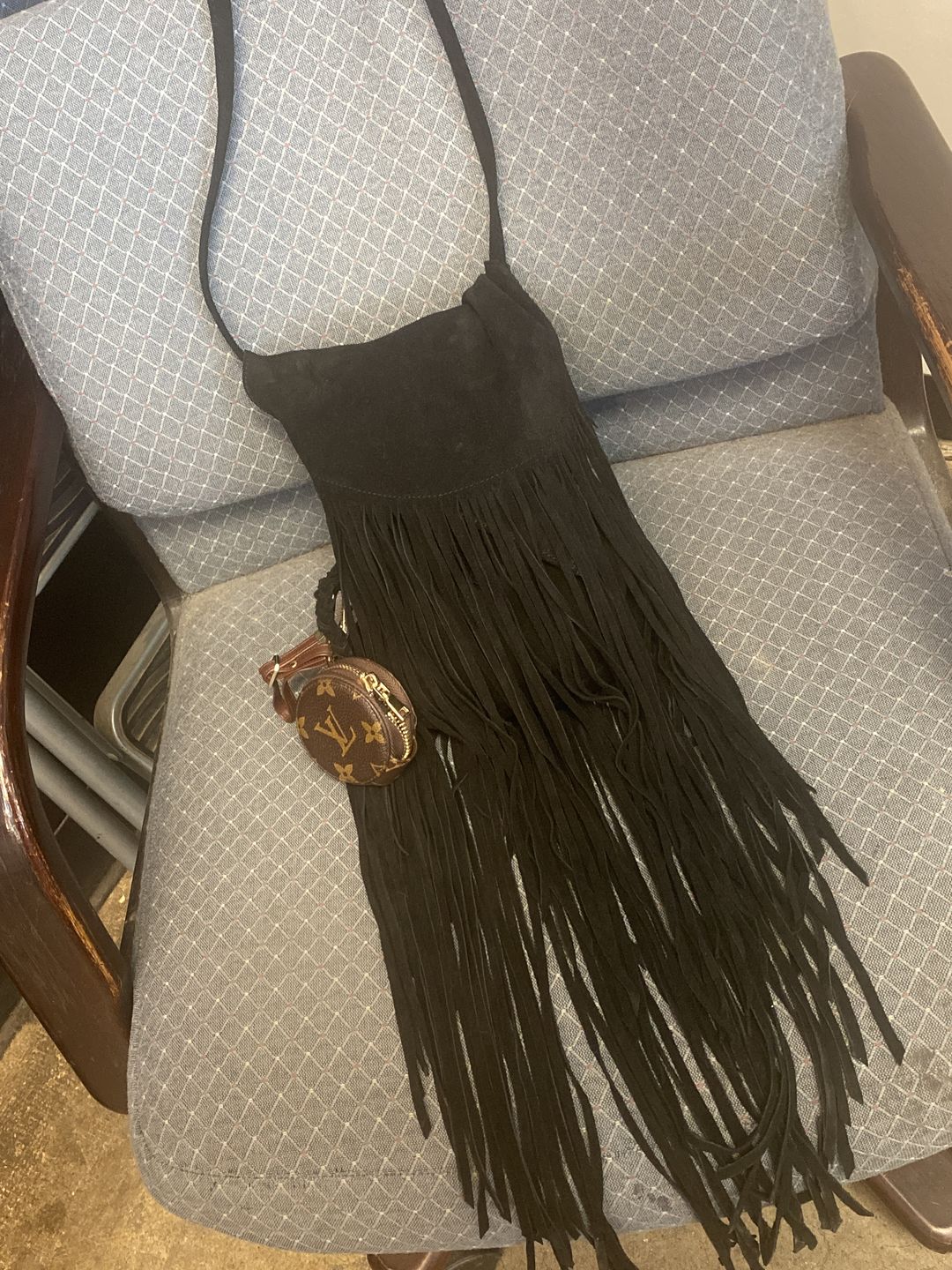 Customer photo review of Fringe Leather Shoulder Bag