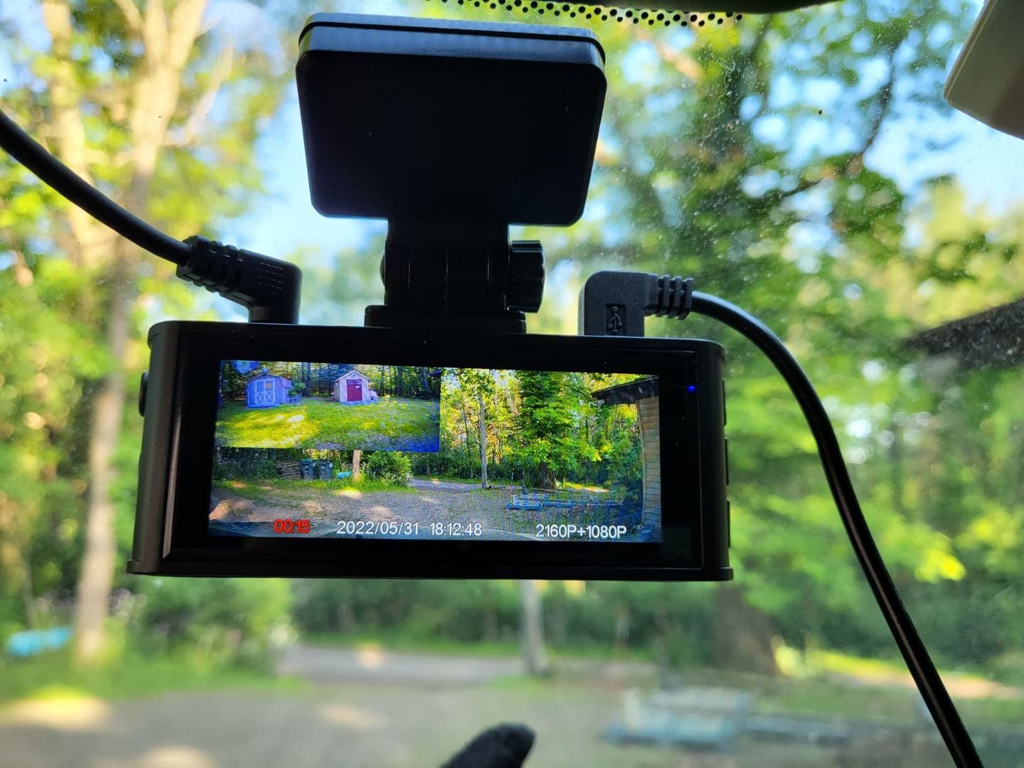 Customer photo review of Redtiger F7N 4K Dual Front and Rear Dash Cam With 64GB SD Card