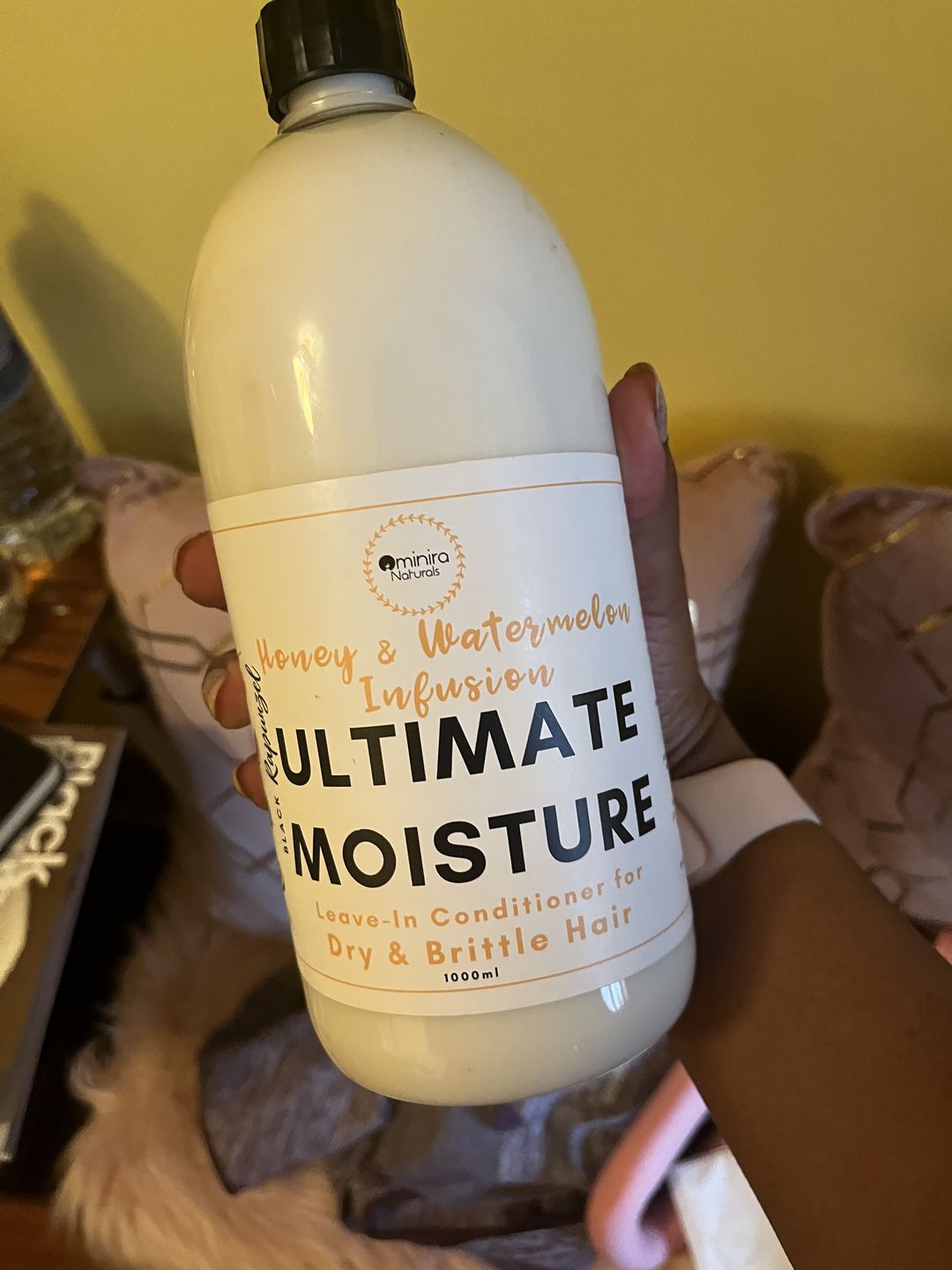 Customer photo review of Honey & Watermelon Infusion - Ultimate Moisture Leave-in Conditioner