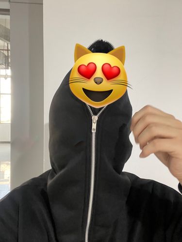 Customer photo review of Harajuku Style Retro Anime Girl Full Zip Up Hoodie