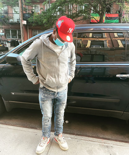 Customer photo review of Faded Rhinestone Denim (Blue Wash)