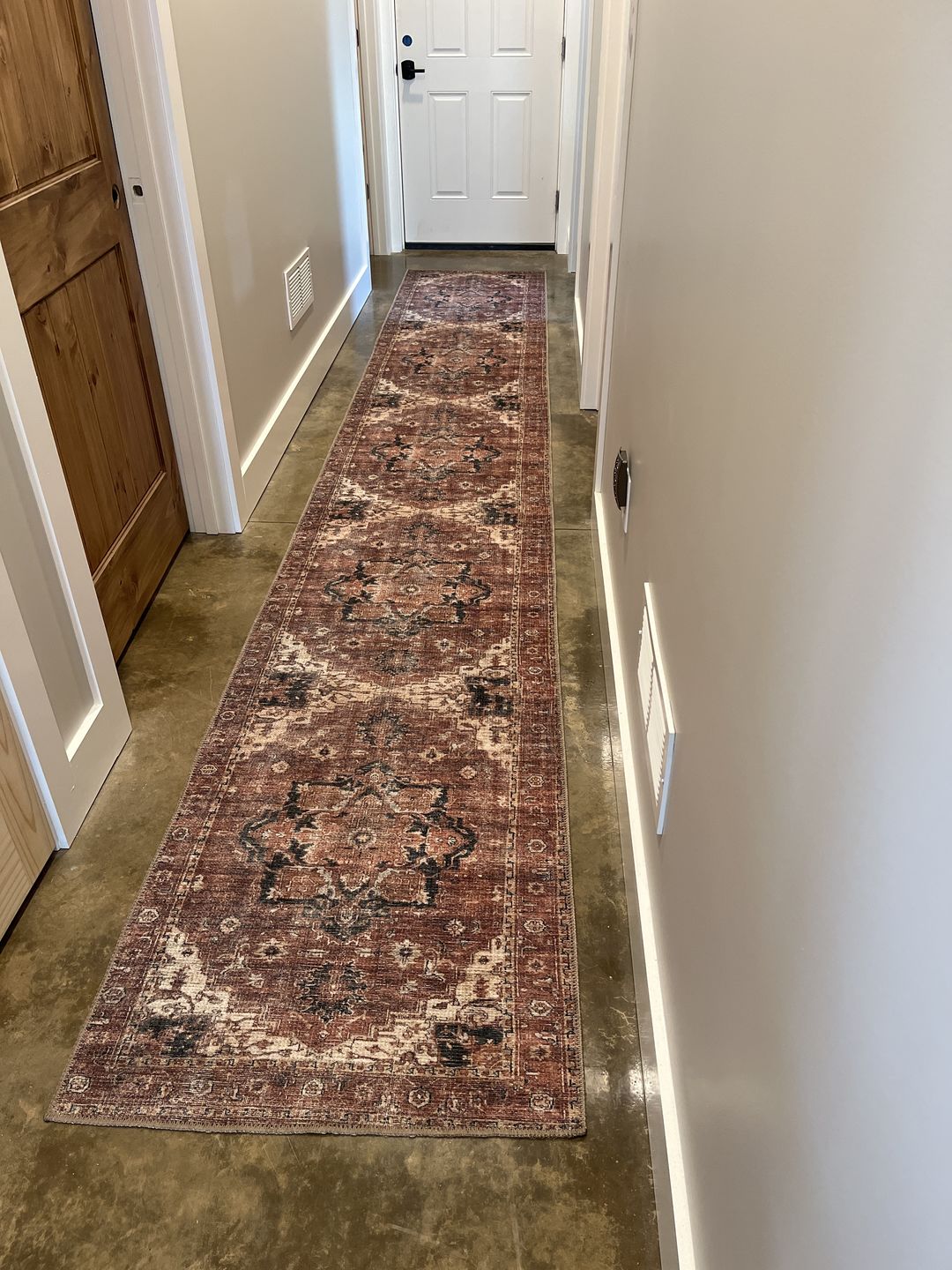 Customer photo review of Distressed Vintage Cezanne Terracotta Runner