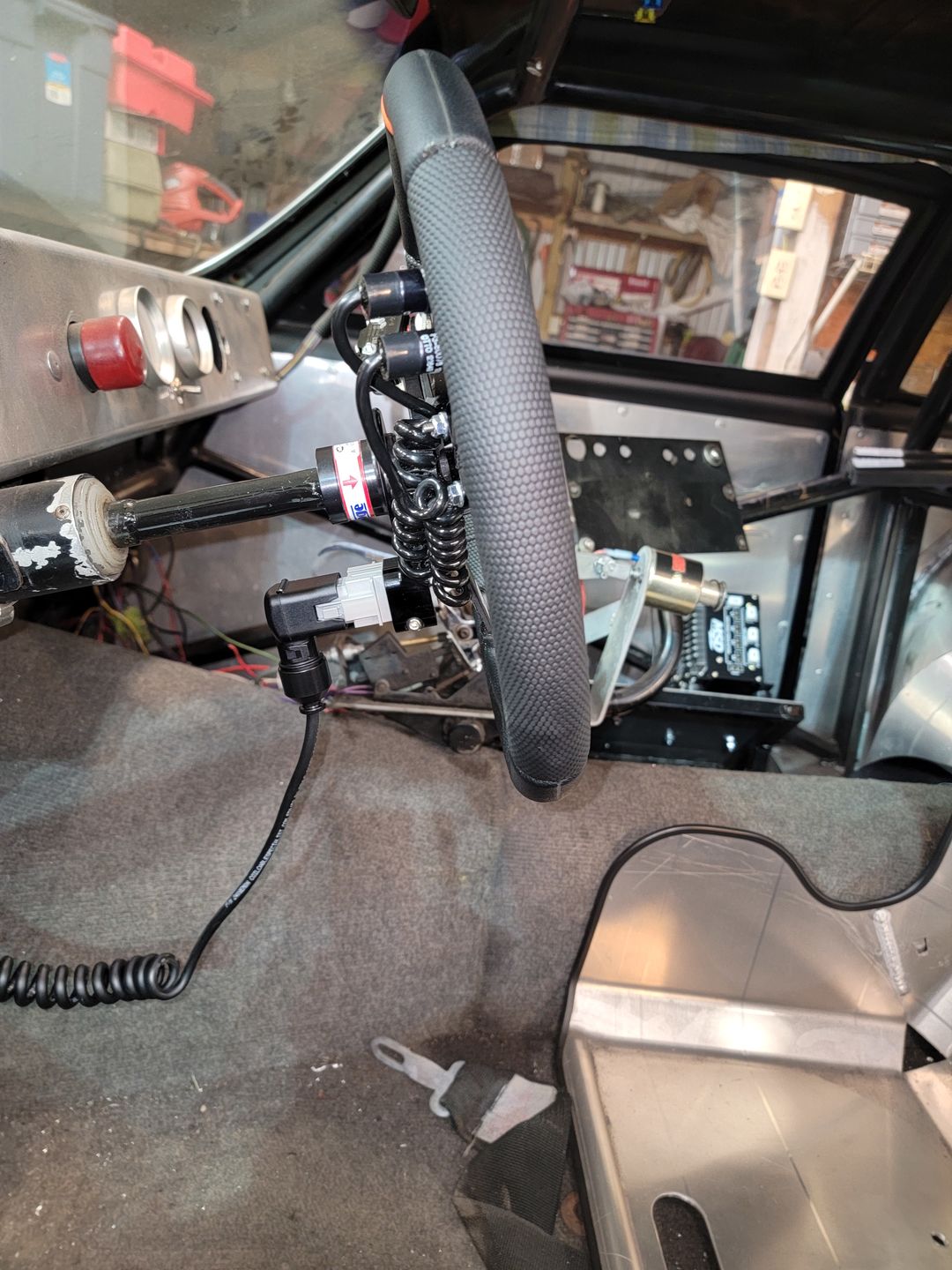 Customer photo review of Motion Raceworks Mono Cord Pro Steering Wheel Wiring System 15-00017