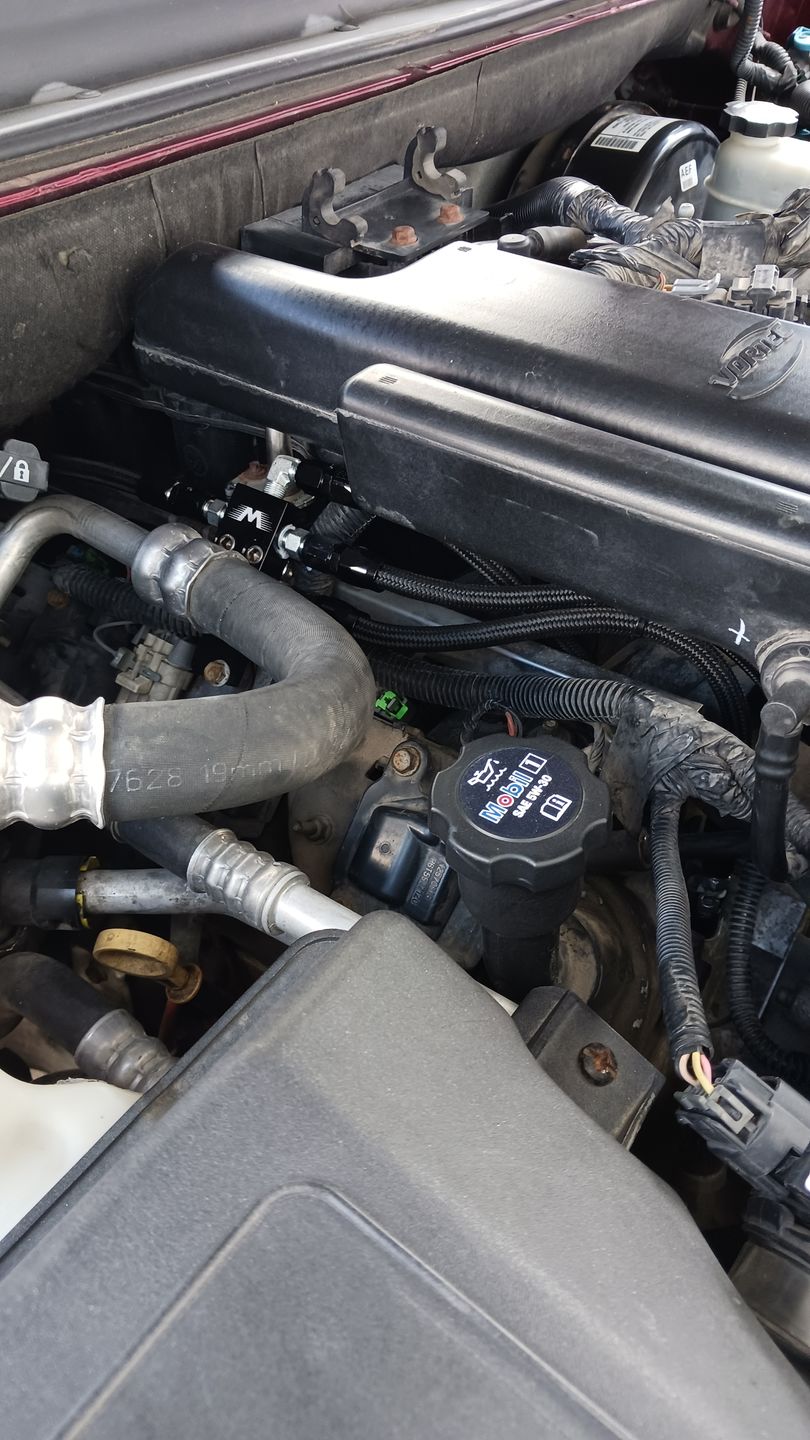 Customer photo review of Motion Raceworks LS DIY Steam Vent Coolant Crossover Kit 10-10007