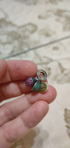 Customer photo review of 925 Sterling Silver Summer Fruit Charm