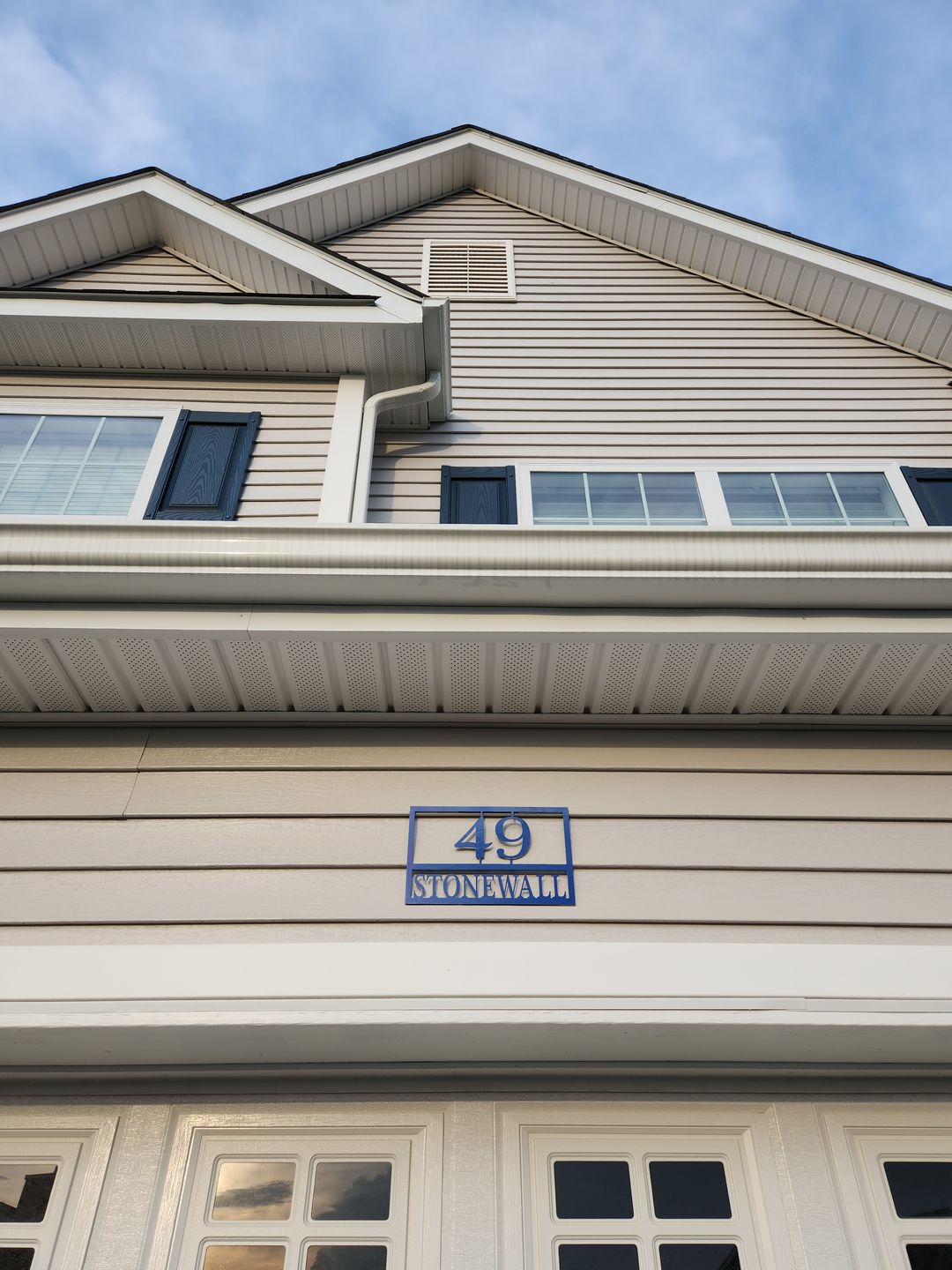 Customer photo review of Home Address Plaque - 3 Sizes - Personalized Metal Street Name and House Numbers Sign