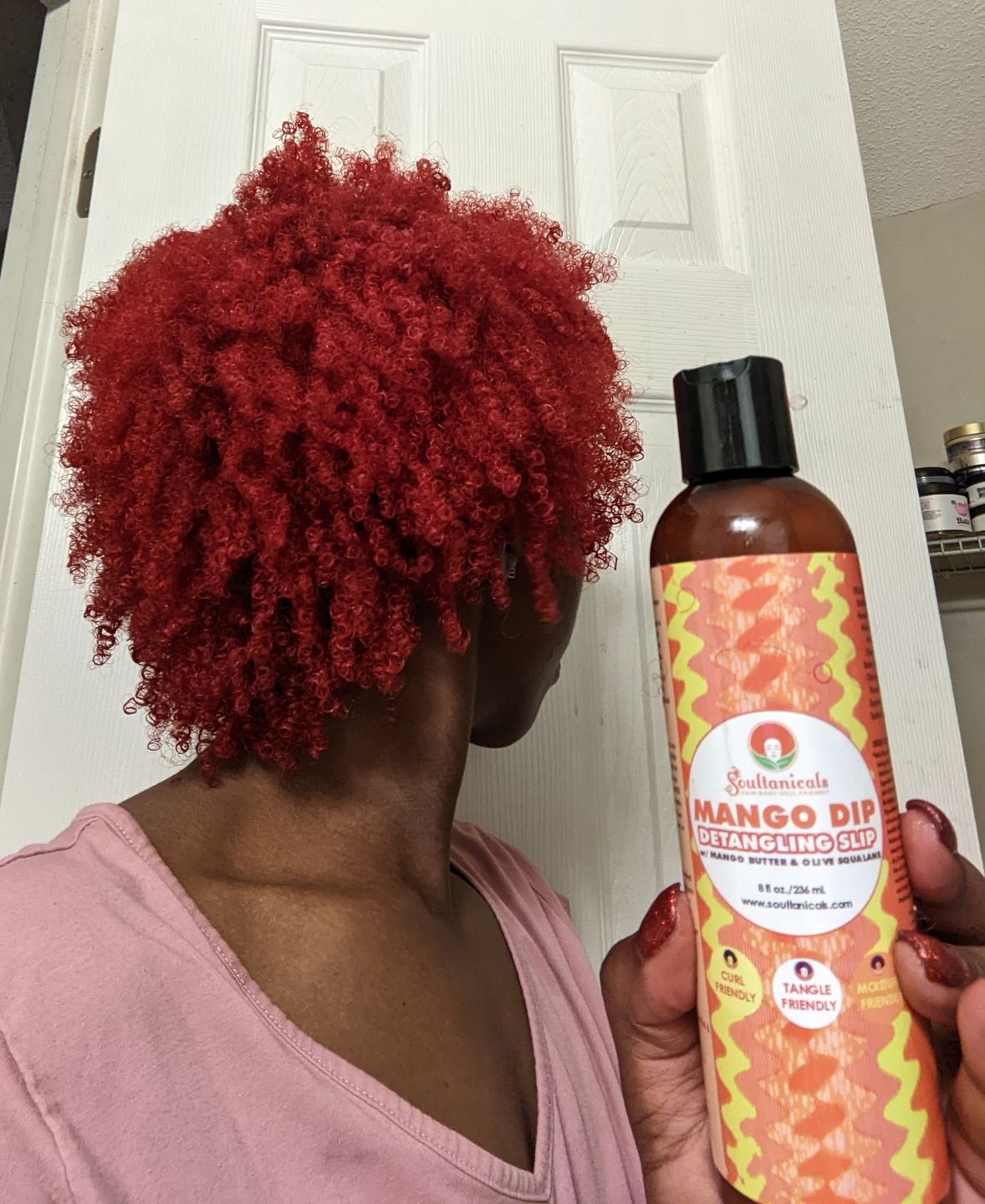 Customer photo review of Mango Dip Detangling Slip