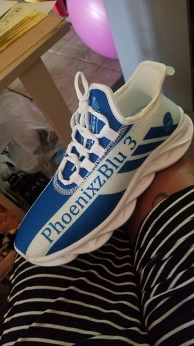 Customer photo review of Sorority Footwear - Personalized Zeta Phi Beta Stripe Style Clunky Sneakers