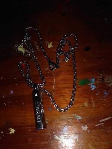 Customer photo review of Engravable Cremation Urn Pendant