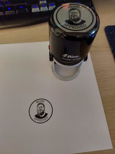 Customer photo review of Self-Inking Face Stamp