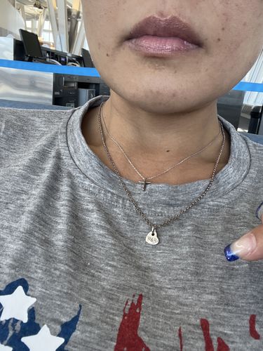 Customer photo review of My Man - When You See This Keychain Always Remember - Keychain and Heart Necklace