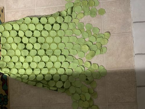 Customer photo review of Solid Color Chic Round Leaves Design Hollow Out Skirt