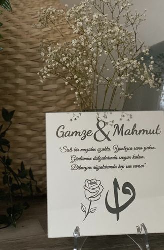Customer photo review of Motiv Spiegel mit Gravur