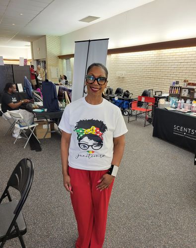 Customer photo review of Juneteenth Nerdy Girl Tshirt