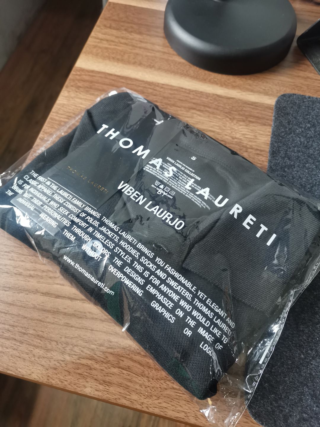 Customer photo review of Men's Thomas Laureti Black Polo Shirt