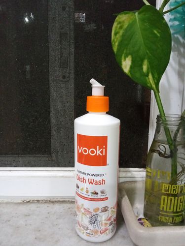 Customer photo review of vooki Nature Powered Dish Wash  | No Preservatives & No Synthetic Colors