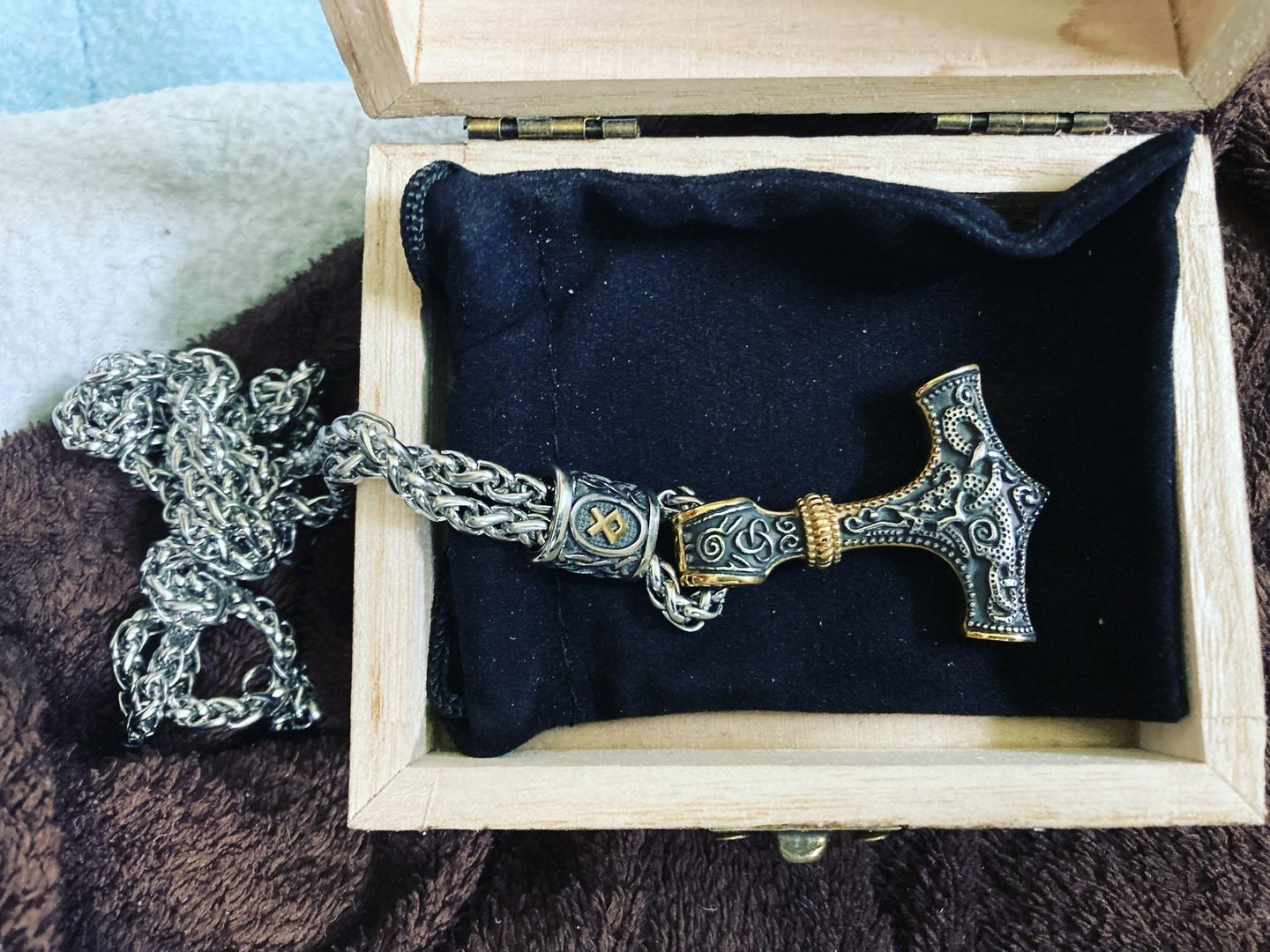 Customer photo review of Mjölnir - Thor's Hammer Stainless Steel Necklace