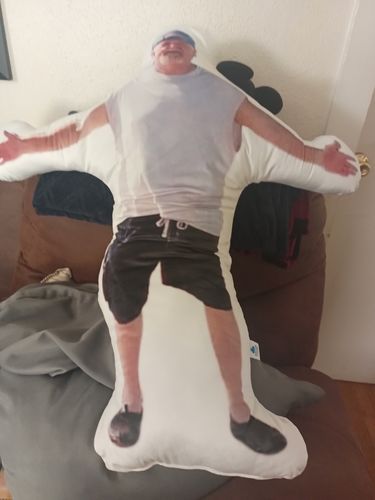 Customer photo review of Create A Custom Full Body Shaped Pillow