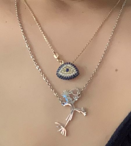 Customer photo review of LOANYA persönliche Kinderzeichnung als Halskette oder Anhänger