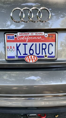 Customer photo review of CALIFORNIA OLYMPIC SPIRIT LICENSE PLATE 6"x12" (156.5mm x 305mm)