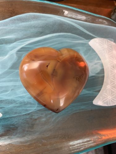 Customer photo review of Large Carnelian Heart