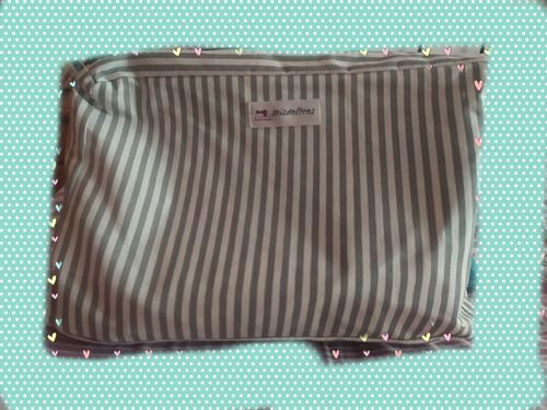 Customer photo review of Neceser MyBigBag Rayas Gris y Blanco