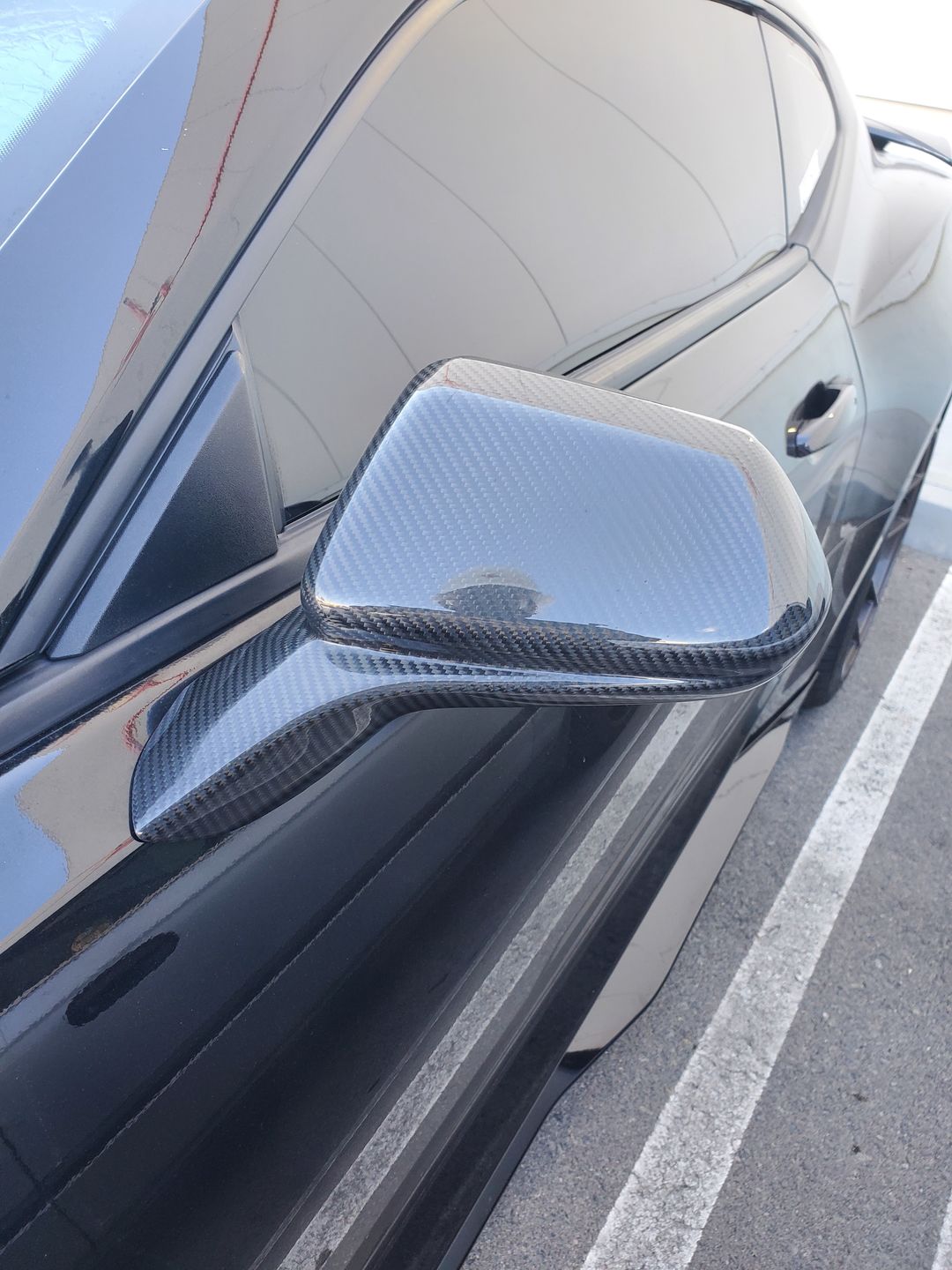 Customer photo review of [Set] Carbon Fiber Mirror Cover for Chevy Camaro 2016-2021