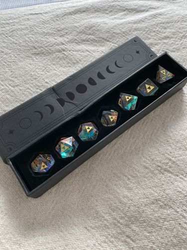 Customer photo review of Fantastic Glass DnD Dice All Triforce Dice