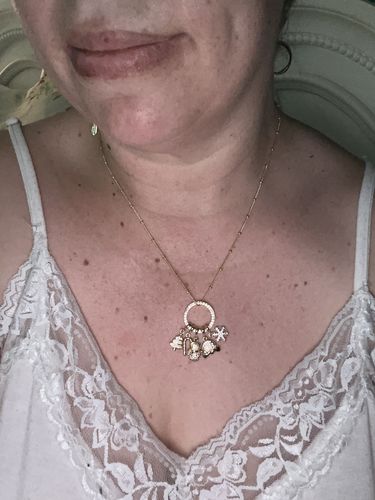 Customer photo review of Gold Tis The Season Necklace