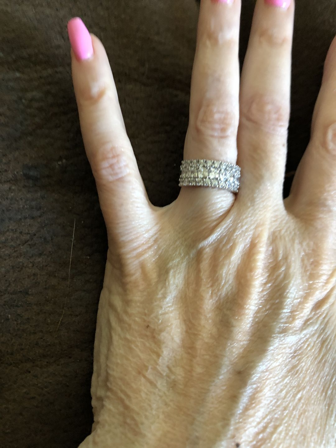 Customer photo review of Art Deco CZ Eternity Ring in Sterling Silver
