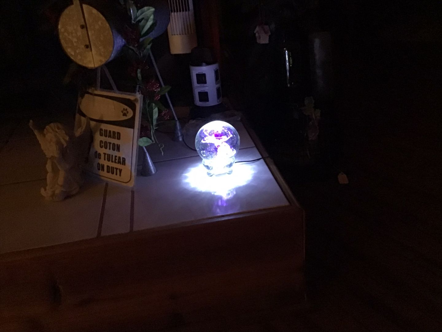 Customer photo review of Lucite Light Stand - White Light