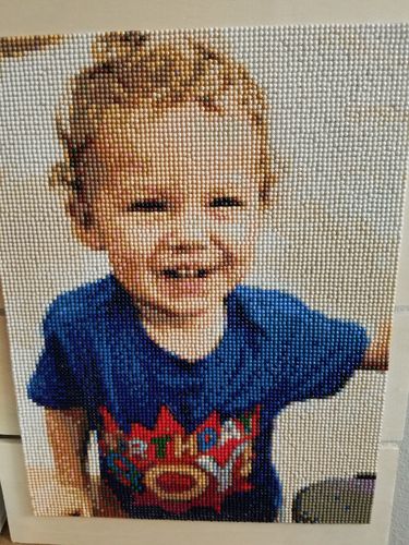 Customer photo review of Custom Diamond Painting Kits for Adults DIY 5D - Photo Diamond Art Shipped from USA