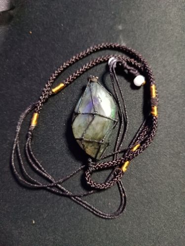 Customer photo review of Labradorite Natural crystal Necklace